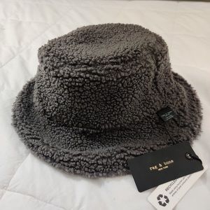 rag & bone Gray Teddy Fleece Bucket Hat